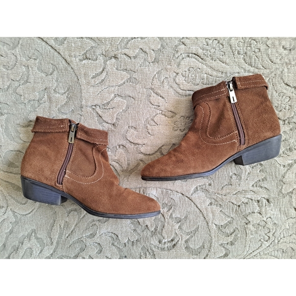 Sam Edelman Leather Fringe Cuffed Ankle Booties - Picture 2 of 7